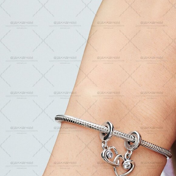 Pandora Forever & Always Splittable Dangle Charm - Picture 5 of 6